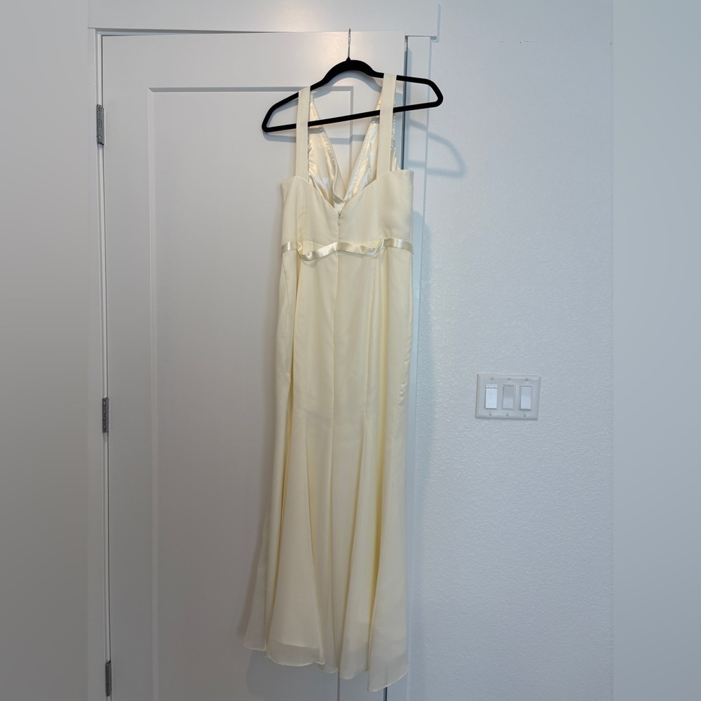 Ivory Size 12 Maxi Dress with Slit - Picture 4 of 7